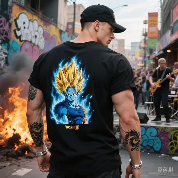 Dragon Ball Anime Men's Cotton T-Shirts in Black White Trendy Street Style for Summer 2025 Appealing To Real - Life Anime Fans
Dragon Ball Anime Men's Cotton T-Shirts in Black White Trendy Street Style for Summer 2025 Appealing To Real - Life Anime Fans
