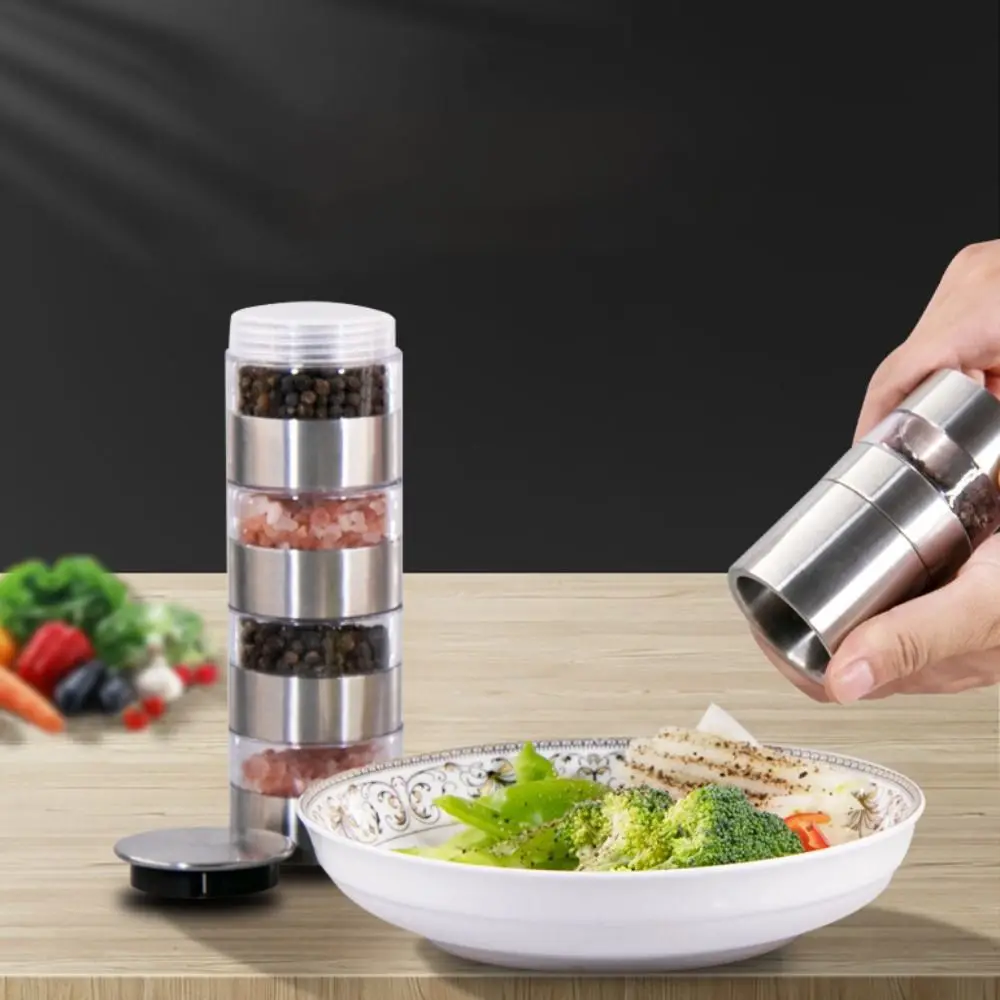 Stackable Multi-layer Pepper Grinder Manual Adjustable Pepper Salt Mill Stainless Steel Ceramic Grinding Core Spice Jars Cooking
Stackable Multi-layer Pepper Grinder Manual Adjustable Pepper Salt Mill Stainless Steel Ceramic Grinding Core Spice Jars Cooking