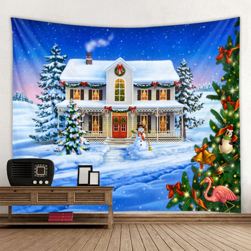 Winter Snowman Christmas Christmas Tree Cute Home Decor Blanket Curtains Hanging at Home Bedroom Living Room
Winter Snowman Christmas Christmas Tree Cute Home Decor Blanket Curtains Hanging at Home Bedroom Living Room