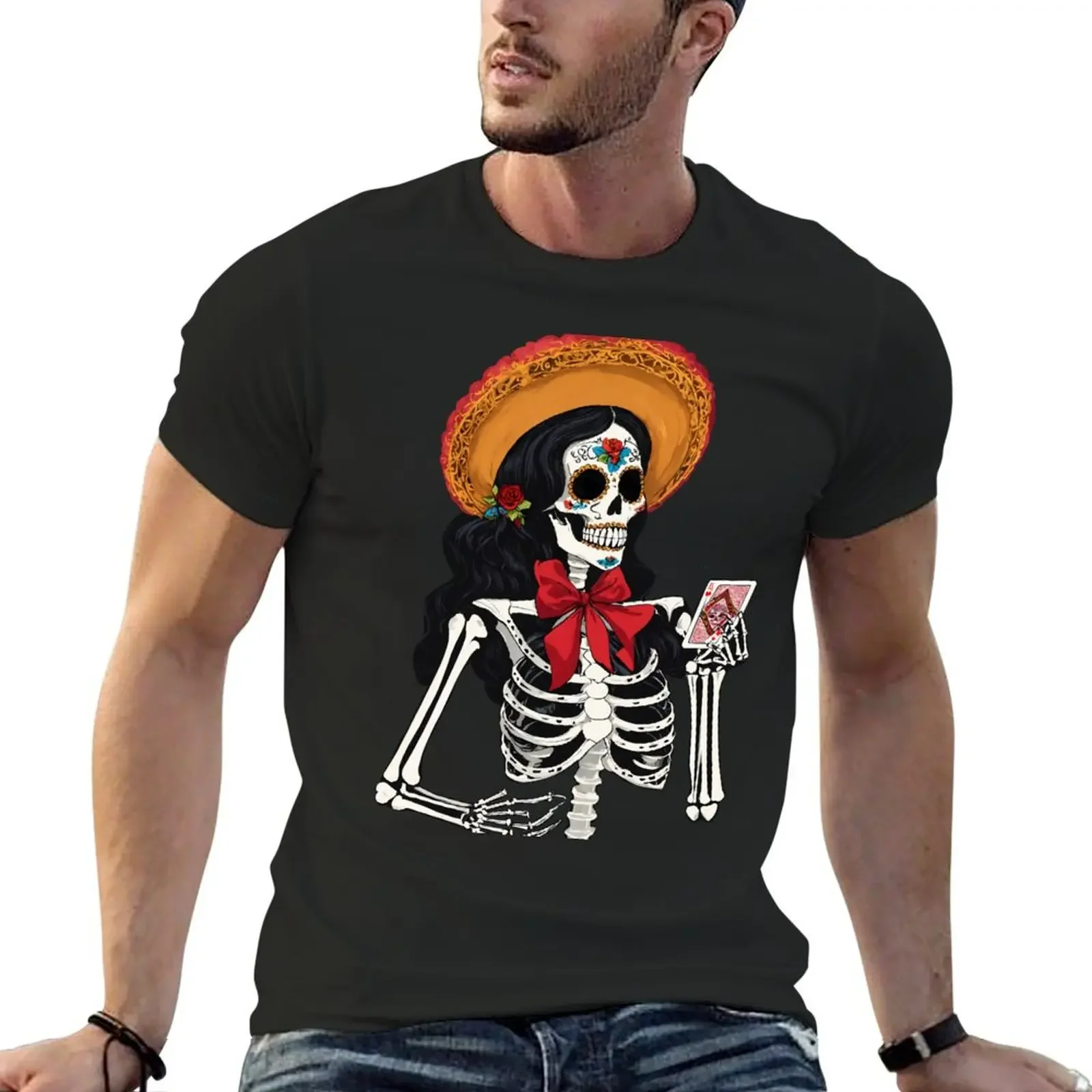 skeleton lady T-Shirt blue archive hippie clothes t shirt for men
skeleton lady T-Shirt blue archive hippie clothes t shirt for men