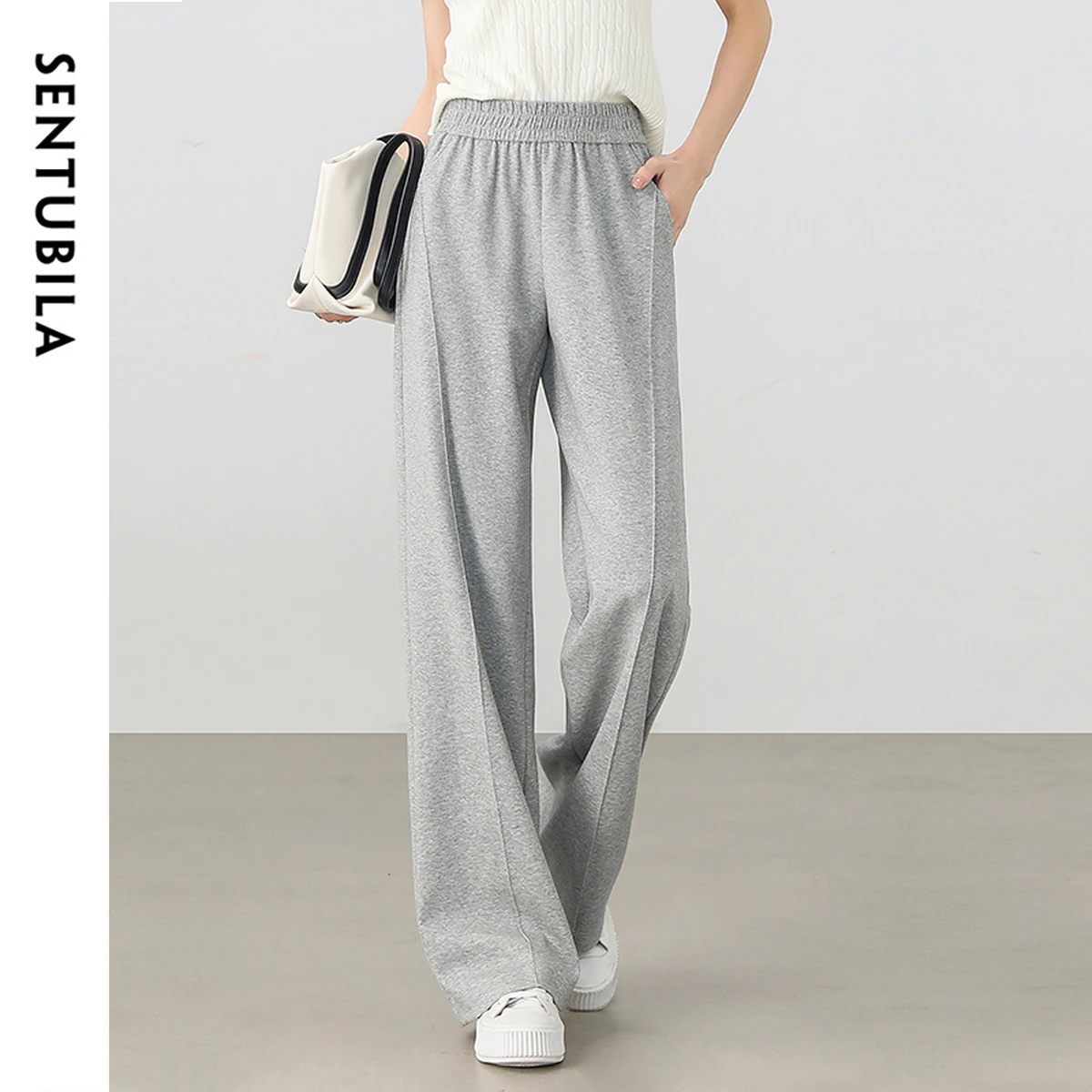 SENTUBILA Casual Lazy Women's Pants 2025 New Cotton Commute Straight Elastic High-waist Solid Color Simple Trousers 152K59888
SENTUBILA Casual Lazy Women's Pants 2025 New Cotton Commute Straight Elastic High-waist Solid Color Simple Trousers 152K59888