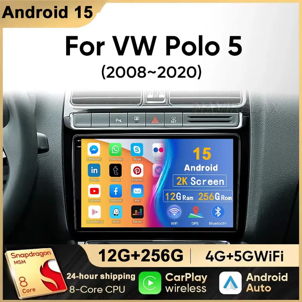 Car Multimedia For VW Volkswagen POLO 5 2008-2017 Vento Wireless Carplay Android 15 Auto Car Radio stereo DSP 2 Din 4G WIFI QLED
Car Multimedia For VW Volkswagen POLO 5 2008-2017 Vento Wireless Carplay Android 15 Auto Car Radio stereo DSP 2 Din 4G WIFI QLED