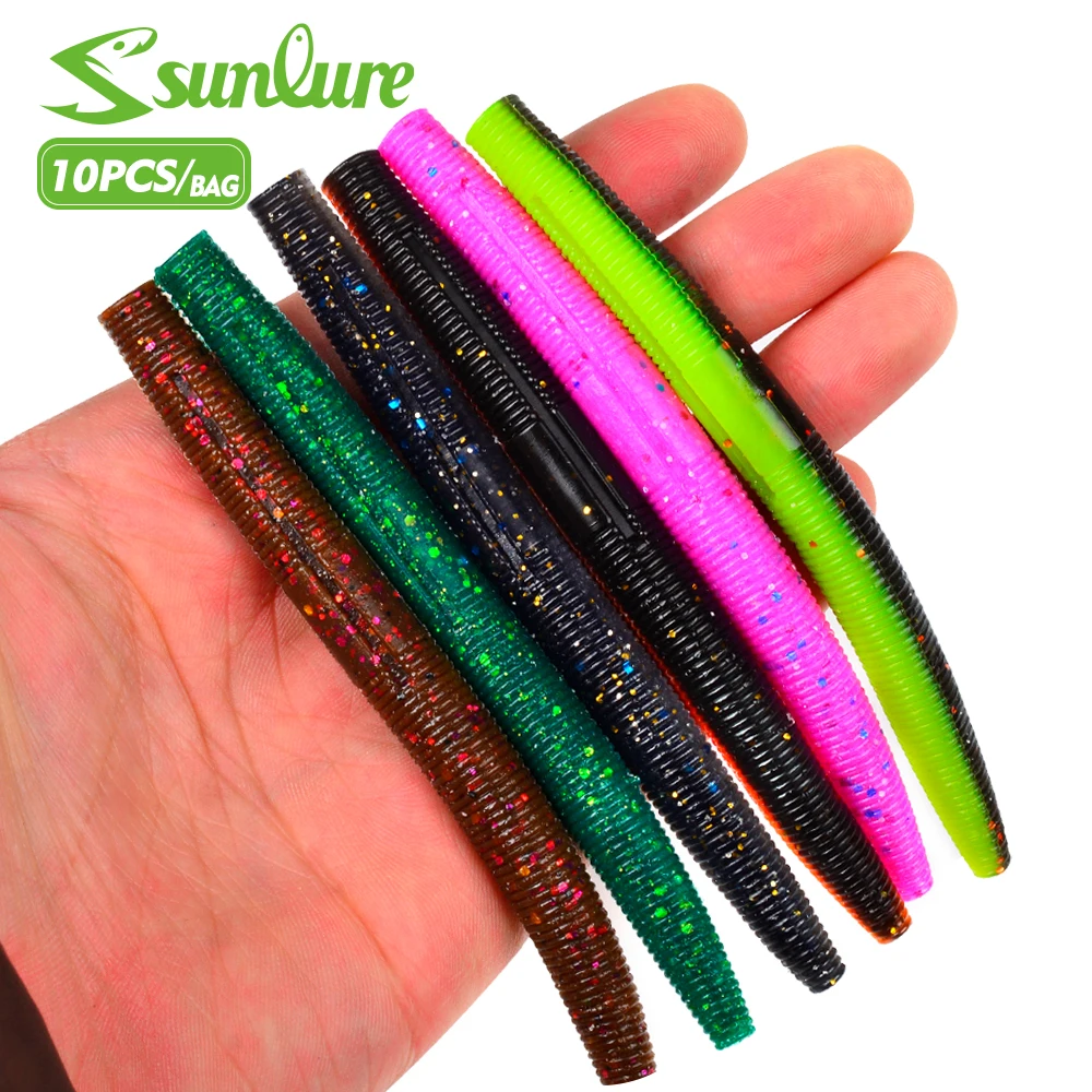 Sunlure 10/12CM Earthworm Breadworm Soft Fish Bait 10PCS/Bag Artificial Silicone False Bait 6 Color Bass Saltwater Fishing Lures
Sunlure 10/12CM Earthworm Breadworm Soft Fish Bait 10PCS/Bag Artificial Silicone False Bait 6 Color Bass Saltwater Fishing Lures