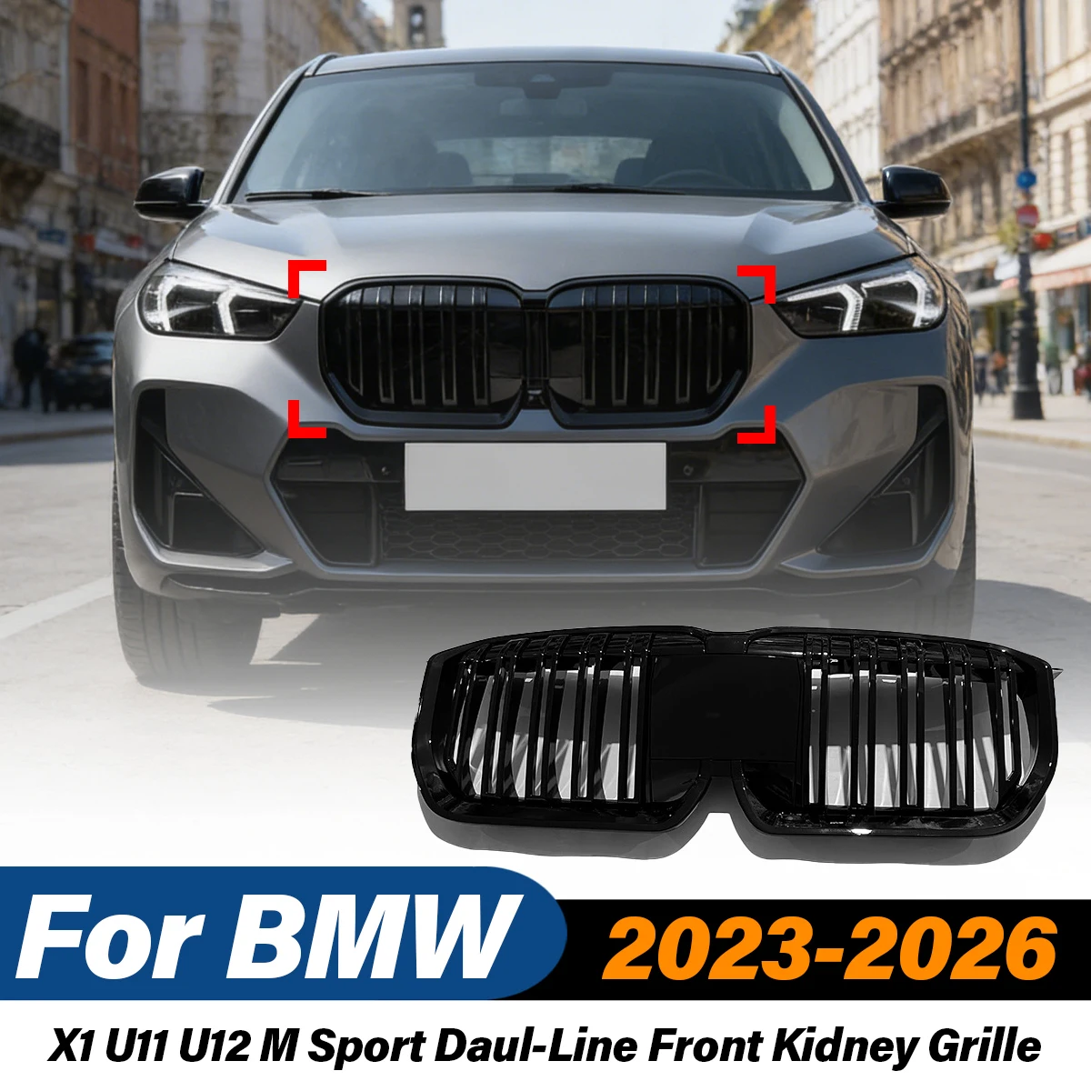 For BMW X1 U11 U12 XDrive18d 28i 23d M Sport 2023 2024 2025 2026 Daul-Line Front Kidney Grille Radiator Grid Car Accessories Kit
For BMW X1 U11 U12 XDrive18d 28i 23d M Sport 2023 2024 2025 2026 Daul-Line Front Kidney Grille Radiator Grid Car Accessories Kit
