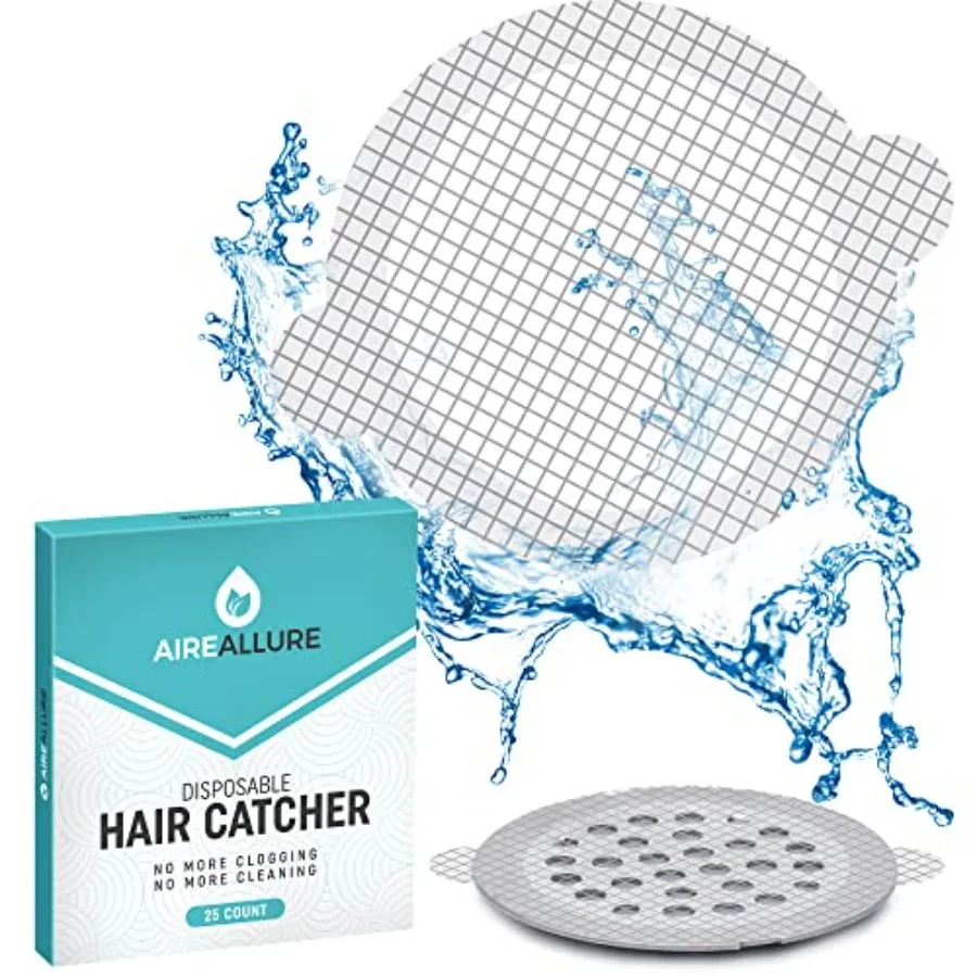 25 Pack Disposable Shower Drain Hair Catcher Mesh Stickers - Peel and Stick Drain Strainers to Prevent Clogs, Strong Waterproof
25 Pack Disposable Shower Drain Hair Catcher Mesh Stickers - Peel and Stick Drain Strainers to Prevent Clogs, Strong Waterproof
