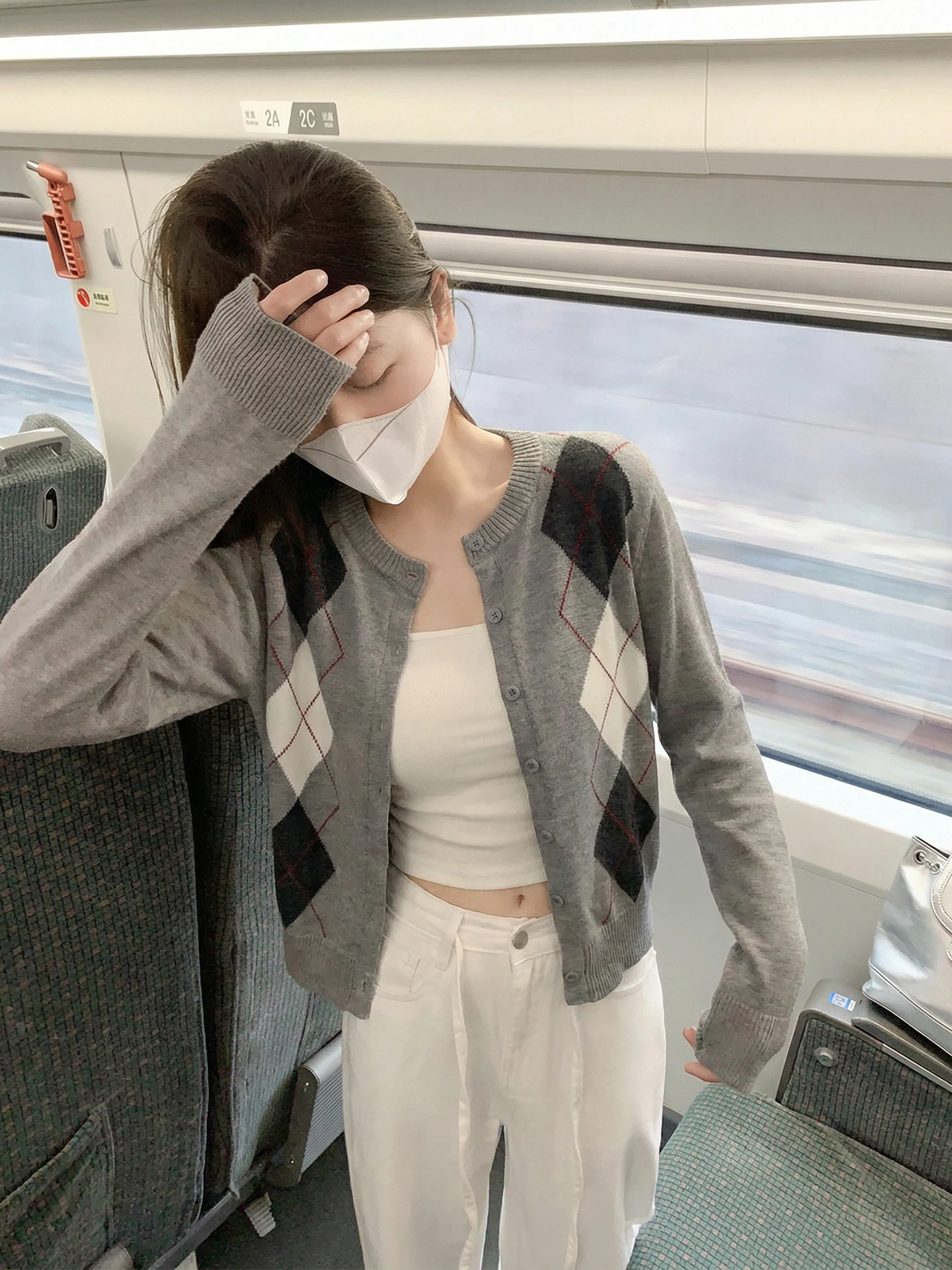 Zeng Xiao Salt Korean Sle ey Diamond Pattern Knitted Open Cardigan Women's Spring New Lazy Sweater Jaet Top
Zeng Xiao Salt Korean Sle ey Diamond Pattern Knitted Open Cardigan Women's Spring New Lazy Sweater Jaet Top