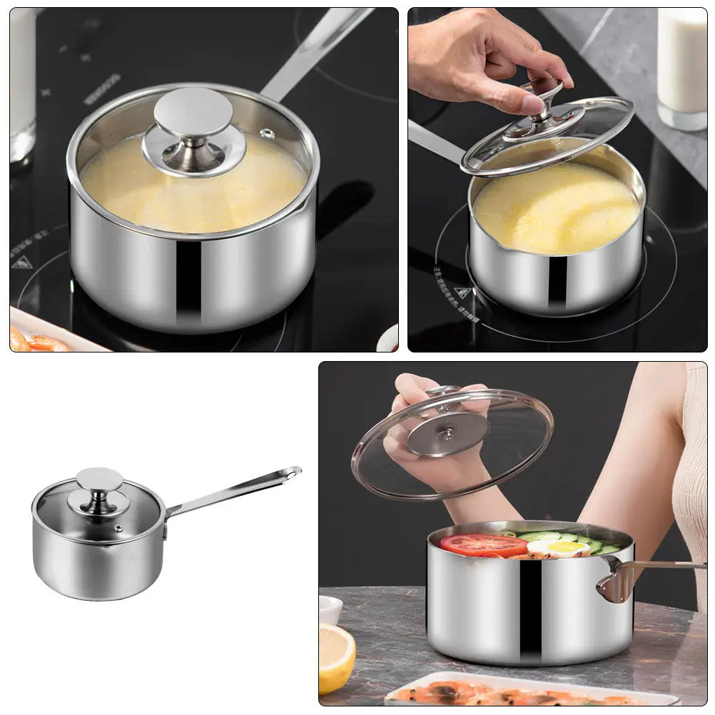 Stainless Steel Milk Pot Deep Soup Cooking Pot Ergonomic Handle Dishwasher Safe Stovetop Saucepan for Family Kitchen Use
Stainless Steel Milk Pot Deep Soup Cooking Pot Ergonomic Handle Dishwasher Safe Stovetop Saucepan for Family Kitchen Use