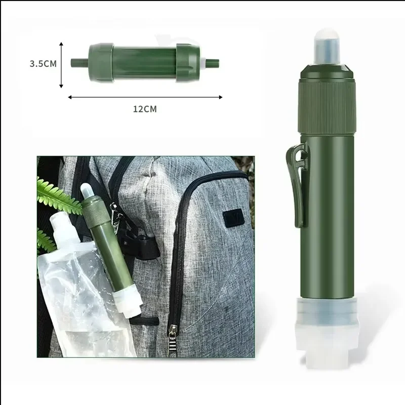 Outdoor Mini Camping Purification Water Filter Straw TUP Carbon Fiber Water Bag for Survival or Emergency Supplies
Outdoor Mini Camping Purification Water Filter Straw TUP Carbon Fiber Water Bag for Survival or Emergency Supplies