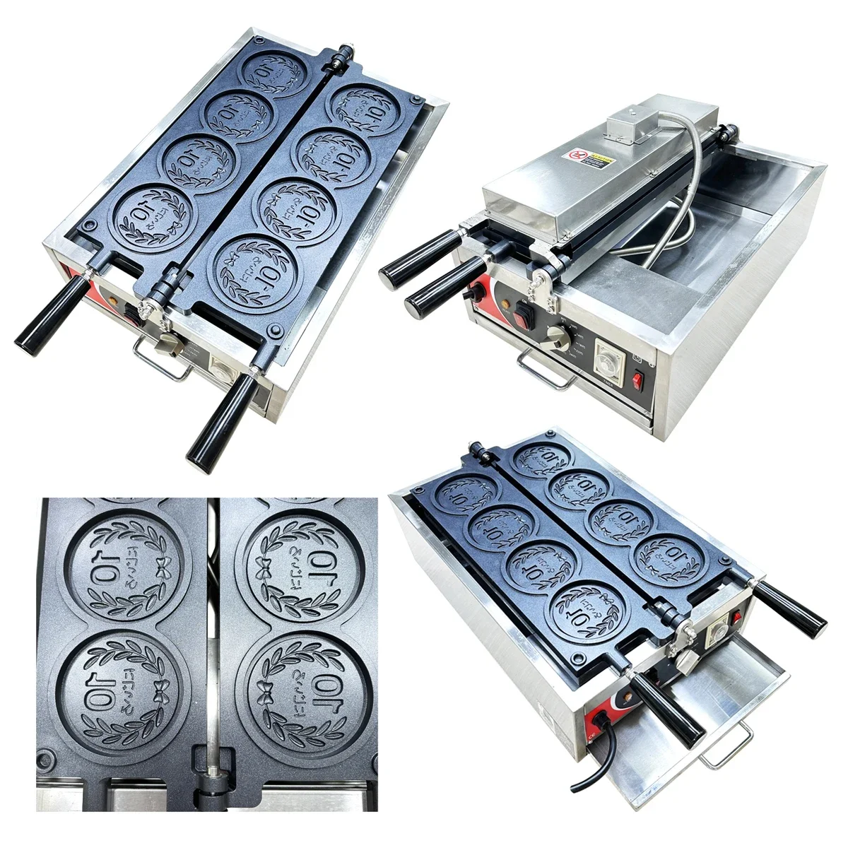 Customized Arabic script gold coin cheese waffle bread baking equipment non-stick pan
Customized Arabic script gold coin cheese waffle bread baking equipment non-stick pan