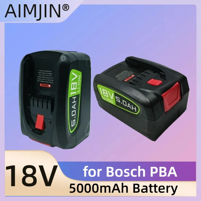For Bosch PBA Battery 18V 5.0Ah Rechargeable Li-Ion Battery For Bosch Home & Garden PBA PSB PSR Battery Tool AL1880CV AL18815CV
For Bosch PBA Battery 18V 5.0Ah Rechargeable Li-Ion Battery For Bosch Home & Garden PBA PSB PSR Battery Tool AL1880CV AL18815CV
