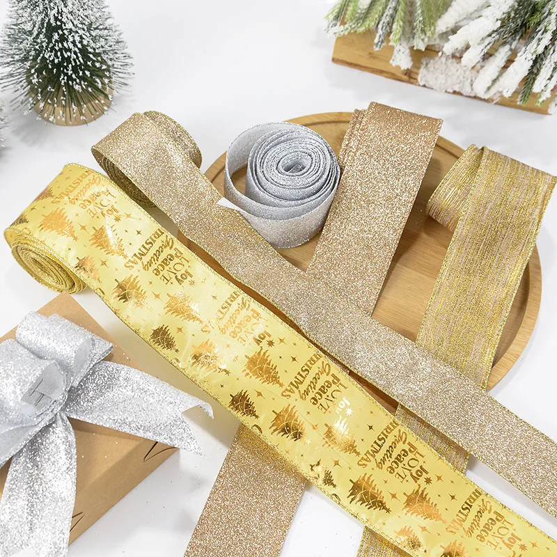 Gold Christmas Ribbon Christmas DIY Woven Tape Bowknot Christmas Party Ornaments Xmas Tree Home Decor Gift Wrapping Cloth Ribbon
Gold Christmas Ribbon Christmas DIY Woven Tape Bowknot Christmas Party Ornaments Xmas Tree Home Decor Gift Wrapping Cloth Ribbon