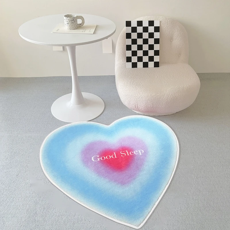 Ins Heart-shaped Gradient Floor Carpet Modern Nordic Faux Cashmere Carpet Home Sofa Living Bedroom Bedside Mat Decorative Rug
Ins Heart-shaped Gradient Floor Carpet Modern Nordic Faux Cashmere Carpet Home Sofa Living Bedroom Bedside Mat Decorative Rug