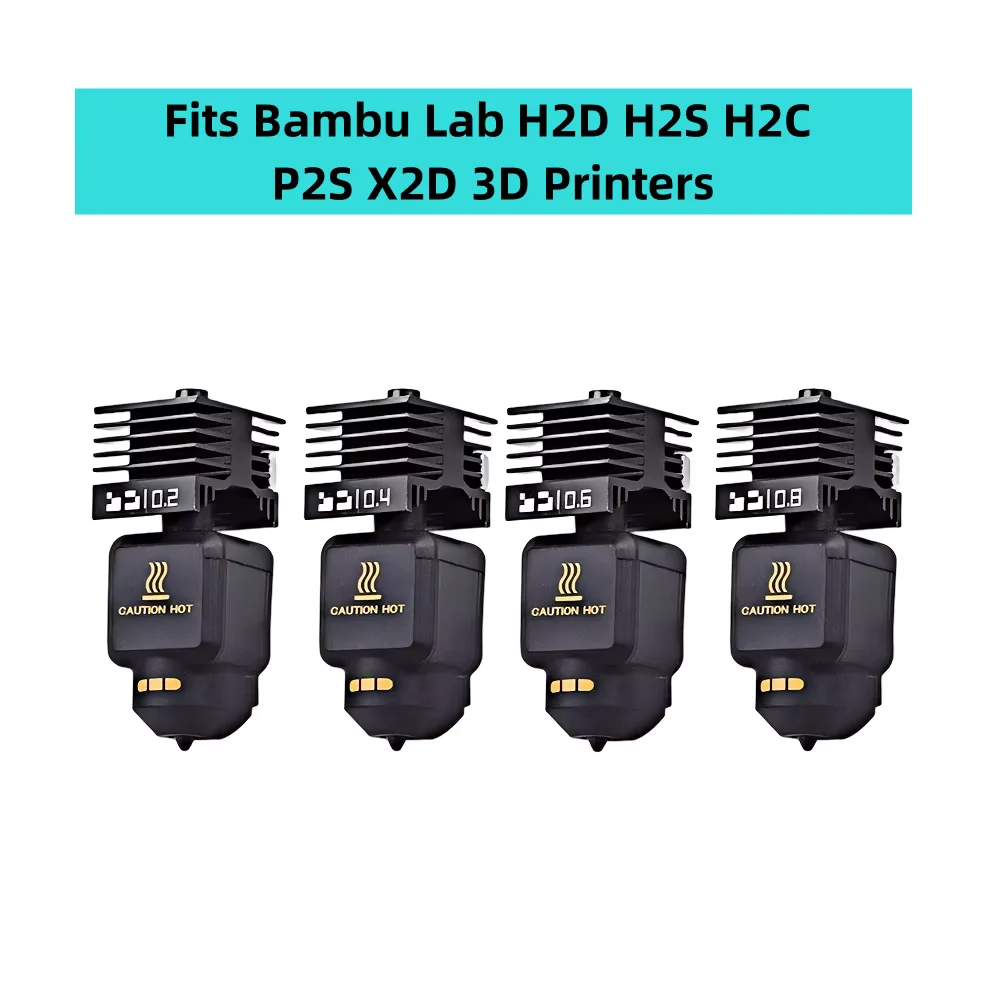 SF Standard-Flow Hardened Steel Removable Hotend Nozzle with Silicone Cover for Bambu Lab H2D H2S H2C P2S X2D 3D Printer