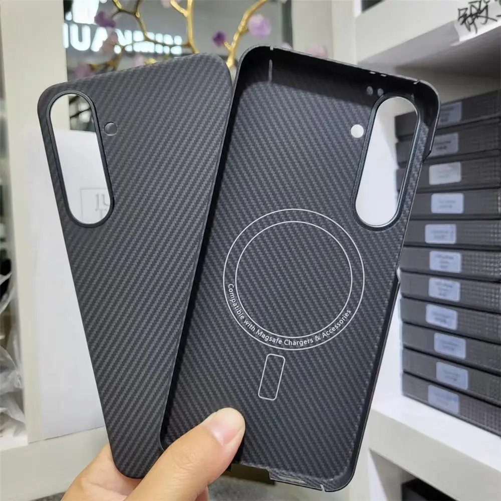 Magnetic Aramid Genuine Carbon Fiber Slim Case for Samsung Galaxy S24 S24 Ultra Wireless Charging Cover
Magnetic Aramid Genuine Carbon Fiber Slim Case for Samsung Galaxy S24 S24 Ultra Wireless Charging Cover