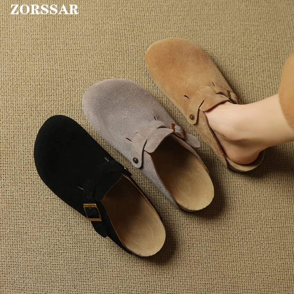 New Women's Slippers Closed Toe Round Toe Suede Clogs Sandals Autumn New Retro Solid Color Flat Bottom Women's Slingback Shoes
New Women's Slippers Closed Toe Round Toe Suede Clogs Sandals Autumn New Retro Solid Color Flat Bottom Women's Slingback Shoes