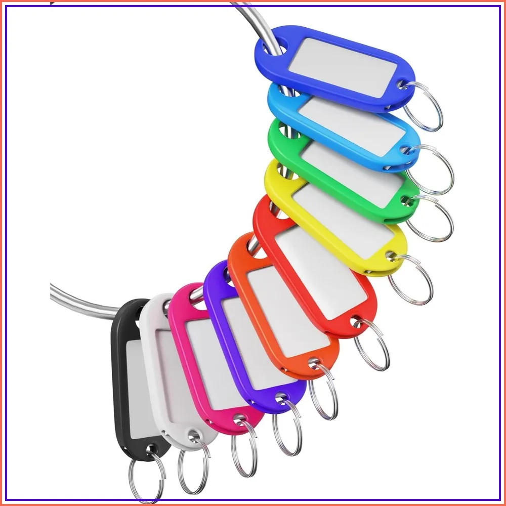 70 Pcs Plastic Colored Key Ring Tags with Labels - Name Tags, Key Identifiers, USB Drive Key Chains, Pet ID, Luggage Tags
70 Pcs Plastic Colored Key Ring Tags with Labels - Name Tags, Key Identifiers, USB Drive Key Chains, Pet ID, Luggage Tags