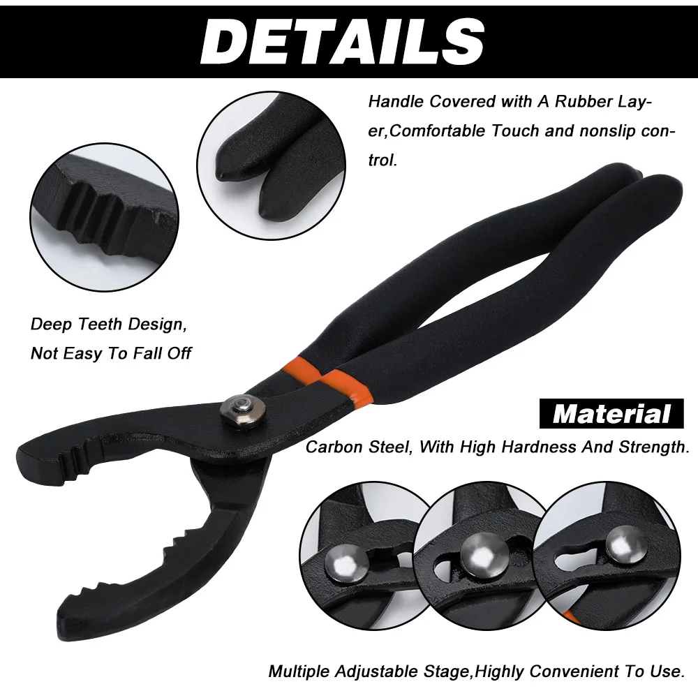 Регулируемые плоскогубцы для масляного фильтра длиной 10 "12", ключ для масляного фильтра, инструмент для снятия масляного фильтра, идеально подходит для фильтров двигателя/проводников/фитингов
Регулируемые плоскогубцы для масляного фильтра длиной 10 "12", ключ для масляного фильтра, инструмент для снятия масляного фильтра, идеально подходит для фильтров двигателя/проводников/фитингов