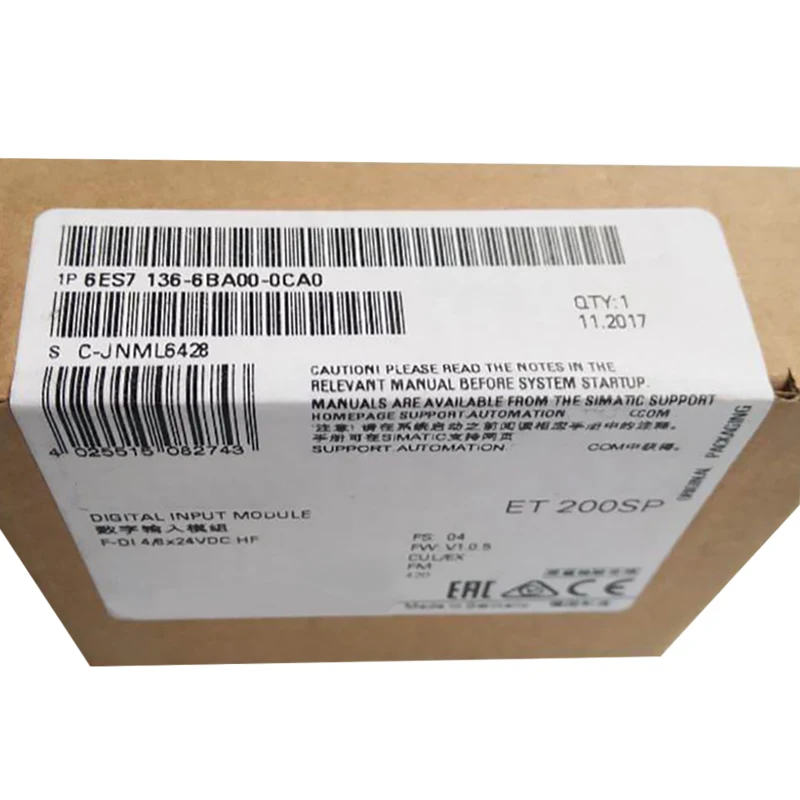 PLC Controller 6ES7136-6BA00-0CA0 6ES71366BA000CA0 ET200SP New Original Stock In Stock Plc Programming Controller
PLC Controller 6ES7136-6BA00-0CA0 6ES71366BA000CA0 ET200SP New Original Stock In Stock Plc Programming Controller