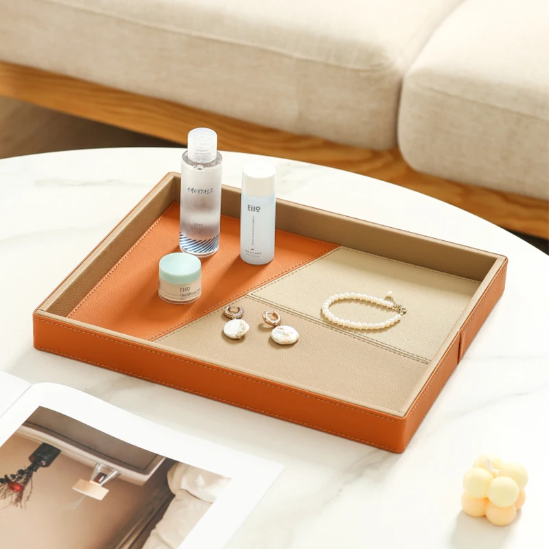 Luxury PU Leather Storage Tray Rectangle Key Jewelry Display Plate Cosmetic Storage Box Desktop Sundries Organizer Home Decor
Luxury PU Leather Storage Tray Rectangle Key Jewelry Display Plate Cosmetic Storage Box Desktop Sundries Organizer Home Decor