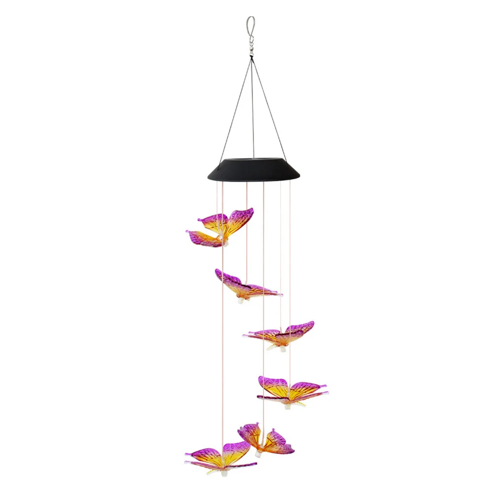 Solar Wind Chime Butterfly Light LED Waterproof Outdoor Waterproof Colorful Changing LED Solar Wind Chime Bells
Solar Wind Chime Butterfly Light LED Waterproof Outdoor Waterproof Colorful Changing LED Solar Wind Chime Bells