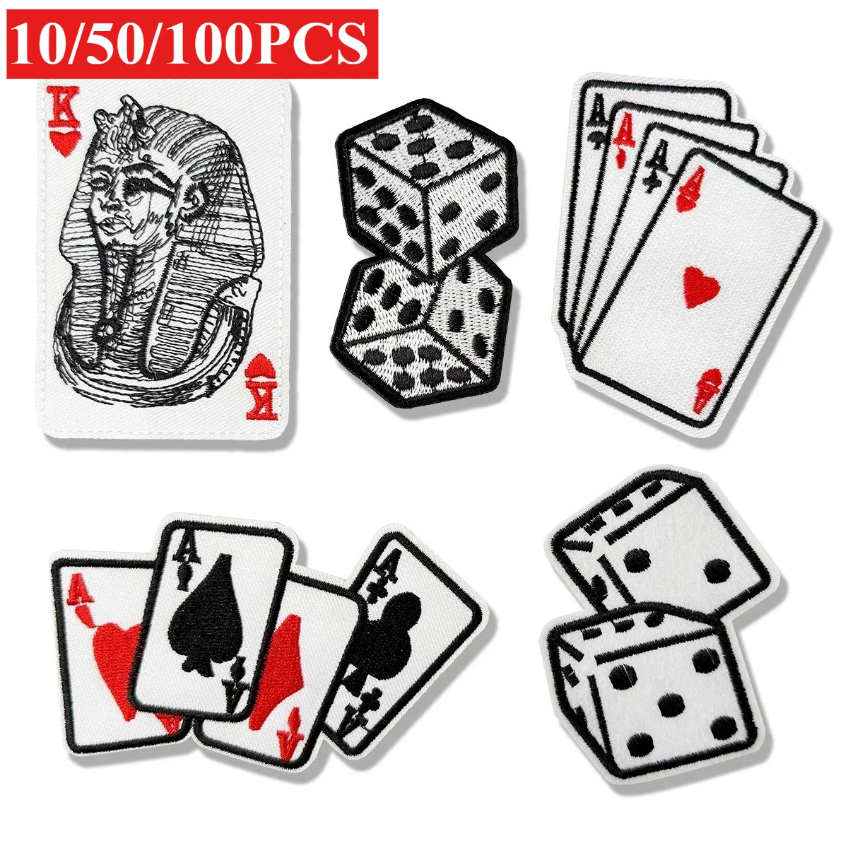 10/50/100PCS European and American Punk Flame Dice Poker Alexander Embroidery Cloth Ironing Adhesive DIY Clothing Accessories
10/50/100PCS European and American Punk Flame Dice Poker Alexander Embroidery Cloth Ironing Adhesive DIY Clothing Accessories