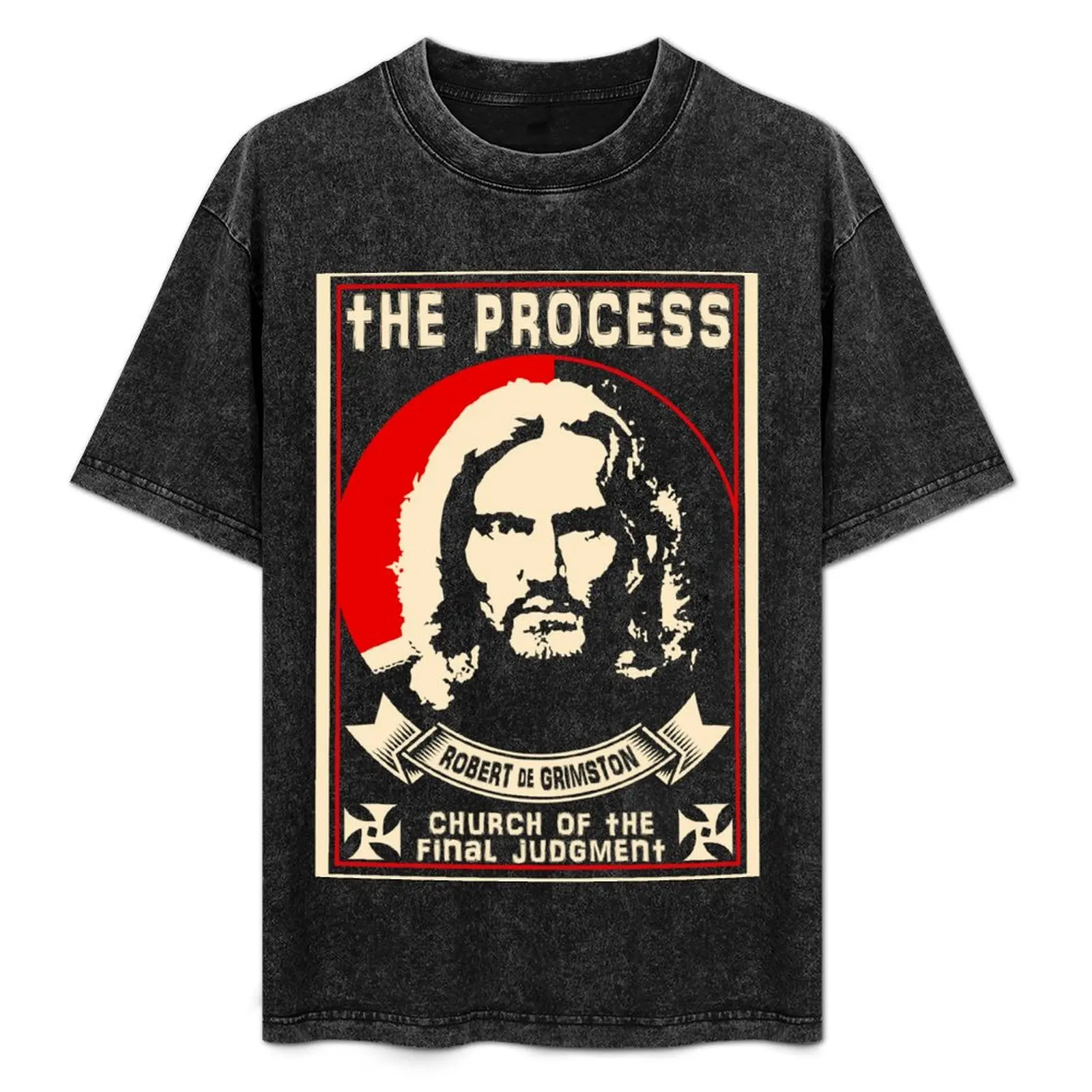 Robert De Grimston Process Church Design T-Shirt Large Size Loose Casual Tee
Robert De Grimston Process Church Design T-Shirt Large Size Loose Casual Tee