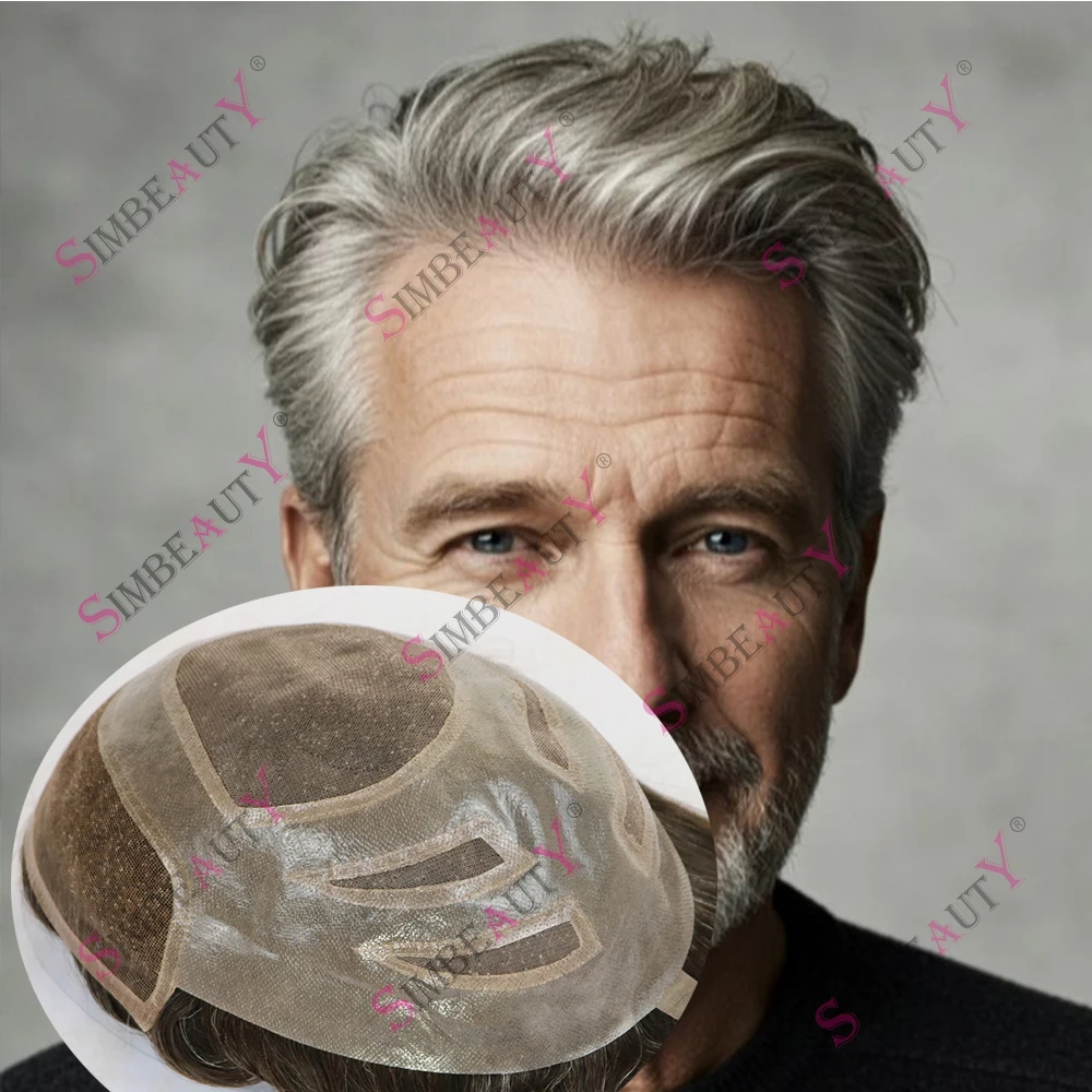 VERSALITE Lace Front & Mono Top Male Hair Prosthesis Breathable 100% Natural Human Hair Toupee Men Wig Exhuast Systems 320# Grey
VERSALITE Lace Front & Mono Top Male Hair Prosthesis Breathable 100% Natural Human Hair Toupee Men Wig Exhuast Systems 320# Grey