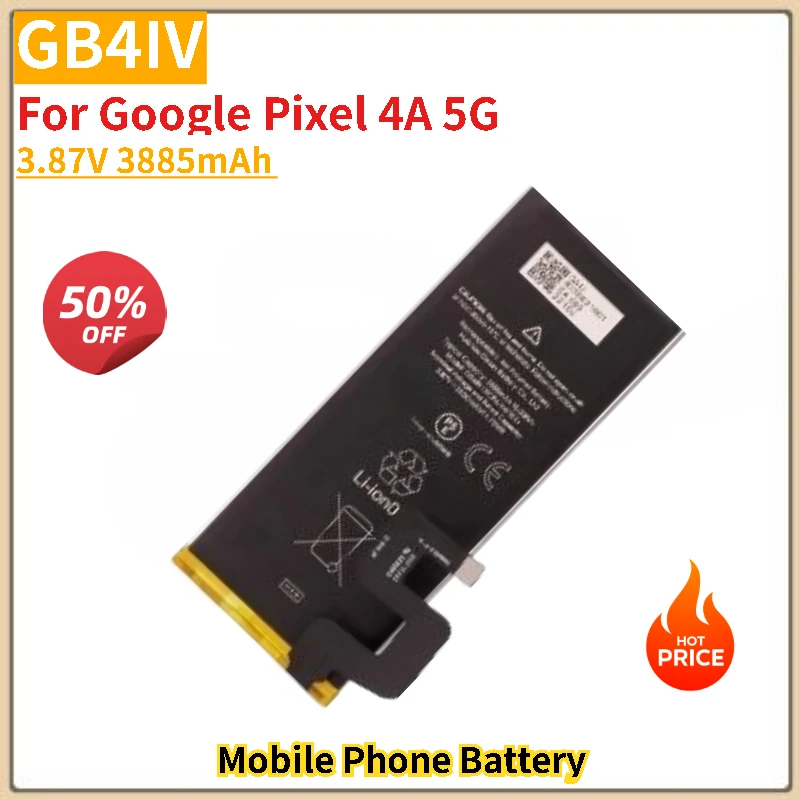 GB4IV battery 3.87V 3885mAh For Google Pixel 4A 5G Mobile Phone Replacement Battery Brand-New High Quality
GB4IV battery 3.87V 3885mAh For Google Pixel 4A 5G Mobile Phone Replacement Battery Brand-New High Quality