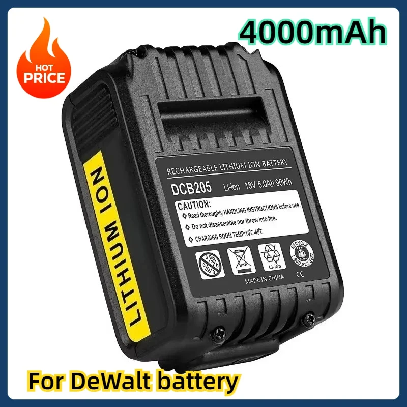4000mAh 20V for DeWalt Battery Tools DCB200 DCB184 DCB181 Replacement Li-ion MAX XR Power Tool Lithium Battery
4000mAh 20V for DeWalt Battery Tools DCB200 DCB184 DCB181 Replacement Li-ion MAX XR Power Tool Lithium Battery