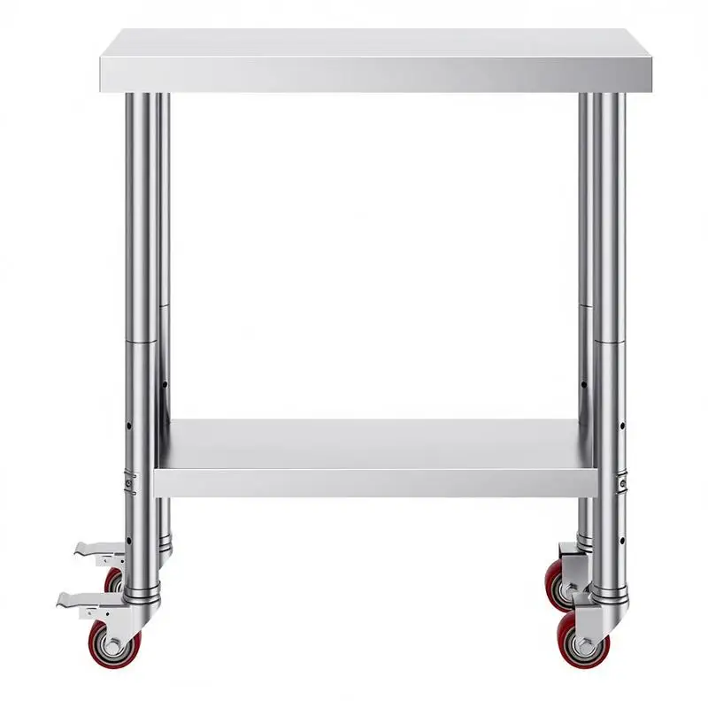 Food Preparation Bench 30 x 12 x 34 Inch For Commercial Kitchen Restaurant Workshop, 700 LBS Capacity 4 Casters 3 Adjustable Tiers Metal Construction
Food Preparation Bench 30 x 12 x 34 Inch For Commercial Kitchen Restaurant Workshop, 700 LBS Capacity 4 Casters 3 Adjustable Tiers Metal Construction