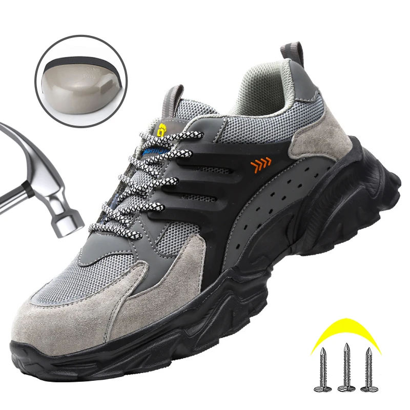 Summer Breathable Safety Shoes Man Anti Smashing Puncture Proof Steel Toe Safety Protective Shoe Casual Sneakers Male Work Boots
Summer Breathable Safety Shoes Man Anti Smashing Puncture Proof Steel Toe Safety Protective Shoe Casual Sneakers Male Work Boots