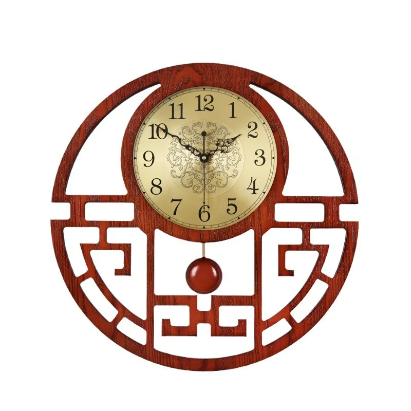 Chinese style wall clock living room silent large creative personality quartz retro wooden clock
Chinese style wall clock living room silent large creative personality quartz retro wooden clock