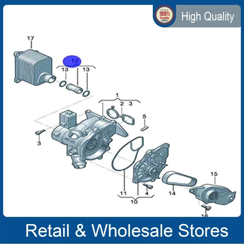 Oil Radiator Gasket Oil Cooler Gasket Seal 01446200 06E117070H 06E 117 070 H For Audi A4 A5 A6 A7 A8 Q7 3.0L 2008-2019 For CRE 
Oil Radiator Gasket Oil Cooler Gasket Seal 01446200 06E117070H 06E 117 070 H For Audi A4 A5 A6 A7 A8 Q7 3.0L 2008-2019 For CRE