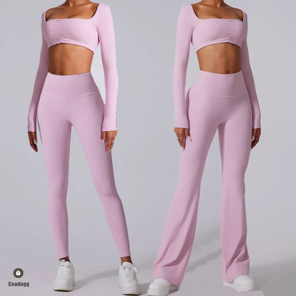 2PCS Pad Women Yoga Set Workout Pant Clothes Athletic Sports Gym Flare Legging Fitness Long Sleeve Crop Top Active Wear XP15
2PCS Pad Women Yoga Set Workout Pant Clothes Athletic Sports Gym Flare Legging Fitness Long Sleeve Crop Top Active Wear XP15