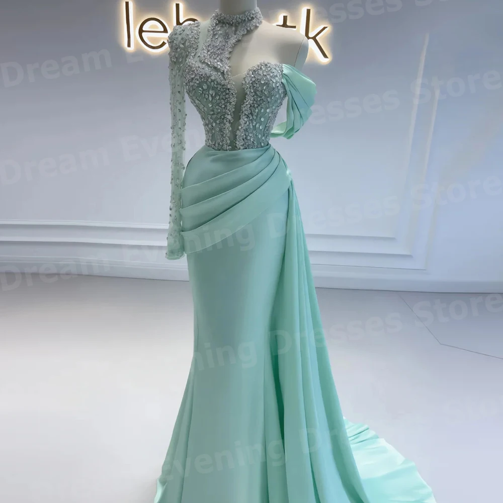 2026 Luxurious Mermaid Women's Evening Dresses Customized High Neck Beaded Prom Gowns Formal Party Vestidos Para Mujer Elegantes
2026 Luxurious Mermaid Women's Evening Dresses Customized High Neck Beaded Prom Gowns Formal Party Vestidos Para Mujer Elegantes