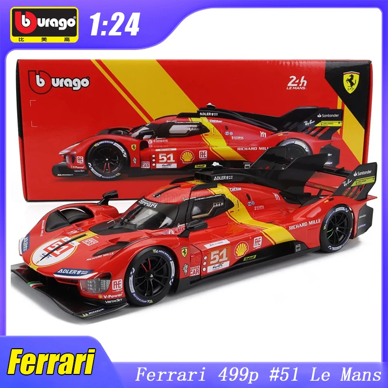 Модель гоночного автомобиля Ferrari 1/24 p #51 Le 24h, Лицензированная модель Bburago для мужчин, ралли, чемпион, литые роскошные автомобили, коллекция фанатов, подарок Wec, 499
Модель гоночного автомобиля Ferrari 1/24 p #51 Le 24h, Лицензированная модель Bburago для мужчин, ралли, чемпион, литые роскошные автомобили, коллекция фанатов, подарок Wec, 499