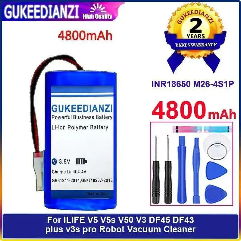 Cleaning Robot Battery INR18650 M26-4S1P 4800Mah For Ilife V5 V5s V50 V3 DF45 DF43 Plus V3s Pro Vacuum Cleaner
Cleaning Robot Battery INR18650 M26-4S1P 4800Mah For Ilife V5 V5s V50 V3 DF45 DF43 Plus V3s Pro Vacuum Cleaner