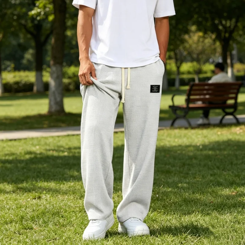Men's spring-autumn trendy brand loose-fitting stretchy straight-leg sweatpants. Waffle fabric. Micro-bouncy sporty casual pants
Men's spring-autumn trendy brand loose-fitting stretchy straight-leg sweatpants. Waffle fabric. Micro-bouncy sporty casual pants