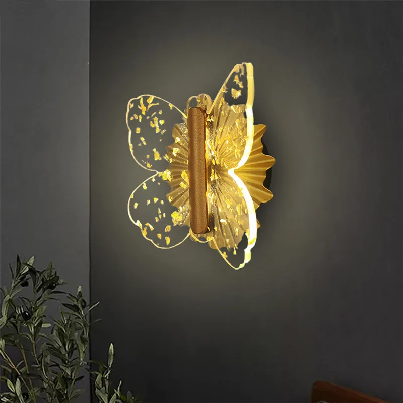 Design wall light acrylic Bedroom Bedside Decoration Creative gold butterfly wall lamp Room Corridor Stairs Aisle child room wal
Design wall light acrylic Bedroom Bedside Decoration Creative gold butterfly wall lamp Room Corridor Stairs Aisle child room wal
