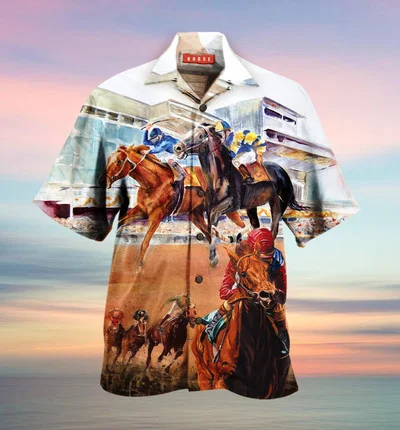 Summer Men's Hawaiian Shirts Race Short Sleeve Horse Pattern Print Button Up Casual Shirt
Summer Men's Hawaiian Shirts Race Short Sleeve Horse Pattern Print Button Up Casual Shirt