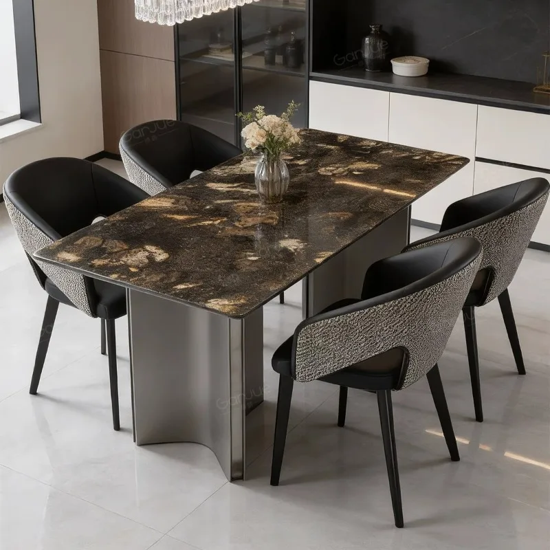 Minimalist Classic Luxury Italian Dining Tables Sets Side Modern Design Unique Kitchen Table Hardcover Large Service Furniture
Minimalist Classic Luxury Italian Dining Tables Sets Side Modern Design Unique Kitchen Table Hardcover Large Service Furniture
