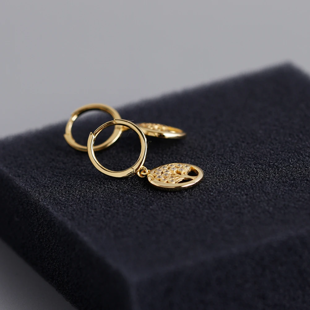 Gold Earrings Diamond Sterling Silver European and American Temperament Miss for Women
Gold Earrings Diamond Sterling Silver European and American Temperament Miss for Women