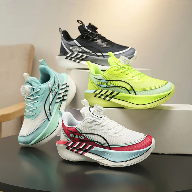 Kids Boys Rotary Buckle Running Shoes, Breathable Mesh, Shock-absorbing Thick Sole, Ideal for Sports & School Activities
Kids Boys Rotary Buckle Running Shoes, Breathable Mesh, Shock-absorbing Thick Sole, Ideal for Sports & School Activities