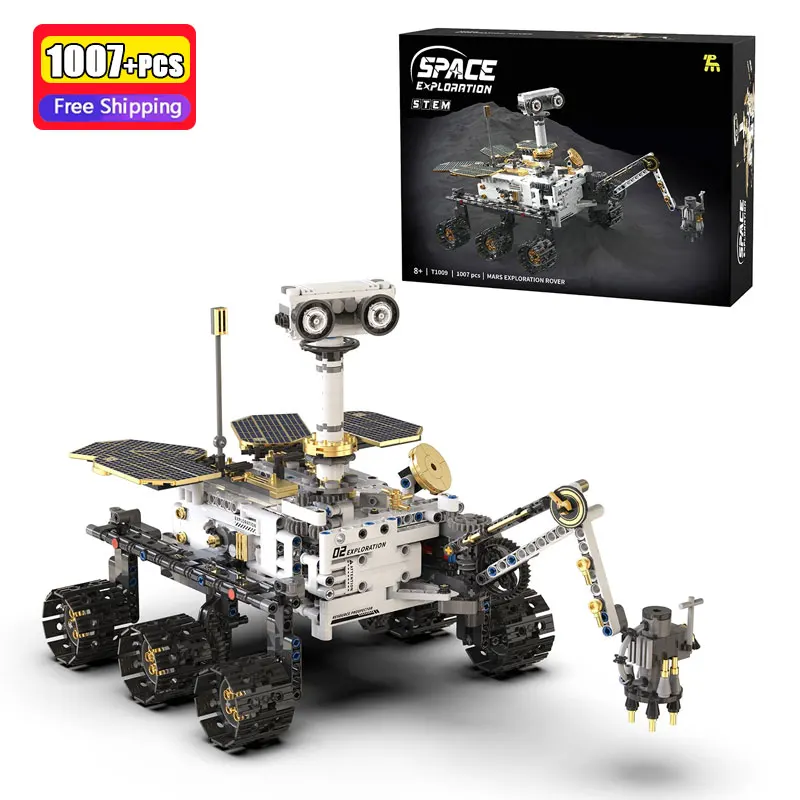 1007PCS Science Technical Mars Exploration Rover Building Blocks RC Programming APP Control Space Construction Bricks Toys Gift
1007PCS Science Technical Mars Exploration Rover Building Blocks RC Programming APP Control Space Construction Bricks Toys Gift