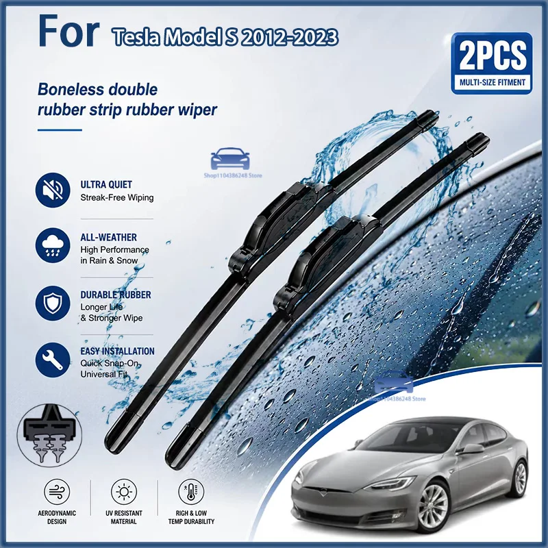 Front Wiper Blades For Tesla Model S 2012-2023 Windshield Windscreen Clean Window Car Rain Brushes 28''+17'' Modification parts
Front Wiper Blades For Tesla Model S 2012-2023 Windshield Windscreen Clean Window Car Rain Brushes 28''+17'' Modification parts