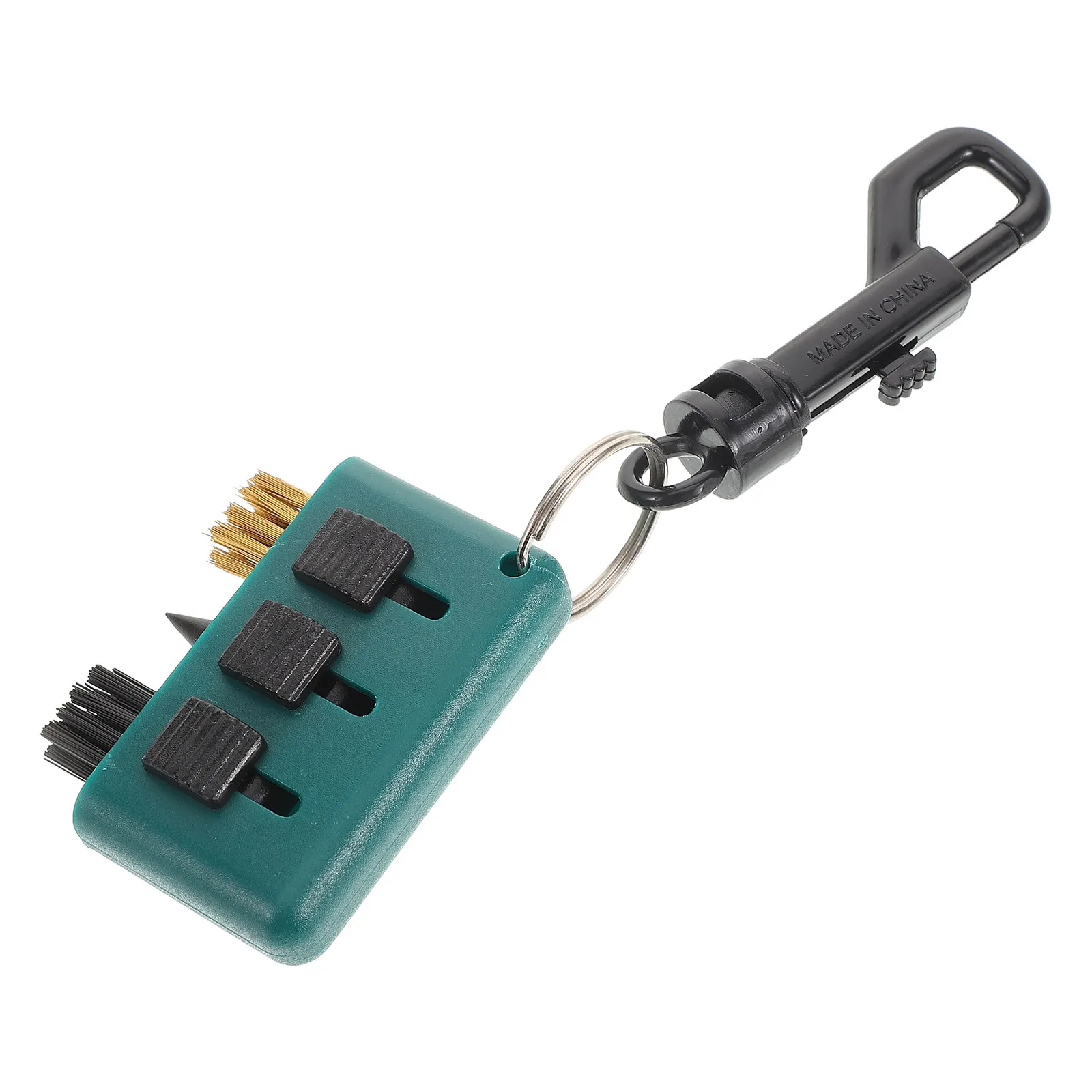 Green 3-in- Club Cleaning Brush with Strong Copper Bristles for Groove Maintenance Portable Clip-on Golf Supply
Green 3-in- Club Cleaning Brush with Strong Copper Bristles for Groove Maintenance Portable Clip-on Golf Supply