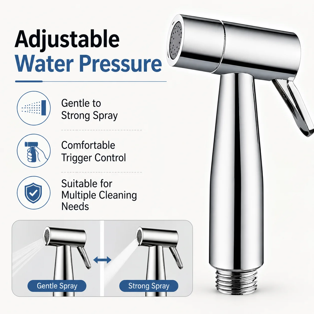 Handheld Bidet Sprayer for Toilet, Adjustable Pressure Control, for Feminine Wash, Diaper Cleaning & Baby Wash, G1/2 IPS
Handheld Bidet Sprayer for Toilet, Adjustable Pressure Control, for Feminine Wash, Diaper Cleaning & Baby Wash, G1/2 IPS