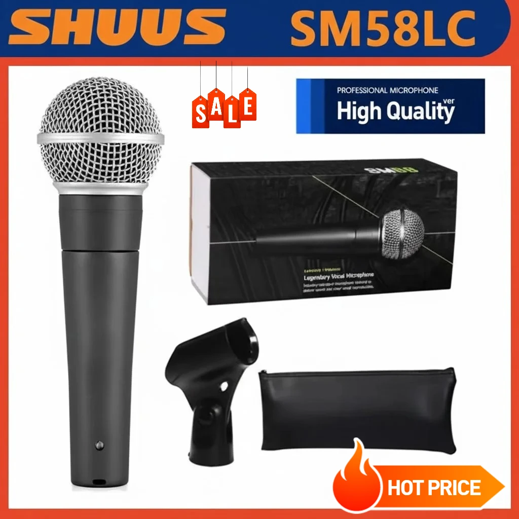 HOT SALES Mic SM58LC SM58S Metal Wired Microphone Dynamic Cardioid SM 58 Mic For Karaoke Singing Live Vocals Performance Stage
HOT SALES Mic SM58LC SM58S Metal Wired Microphone Dynamic Cardioid SM 58 Mic For Karaoke Singing Live Vocals Performance Stage