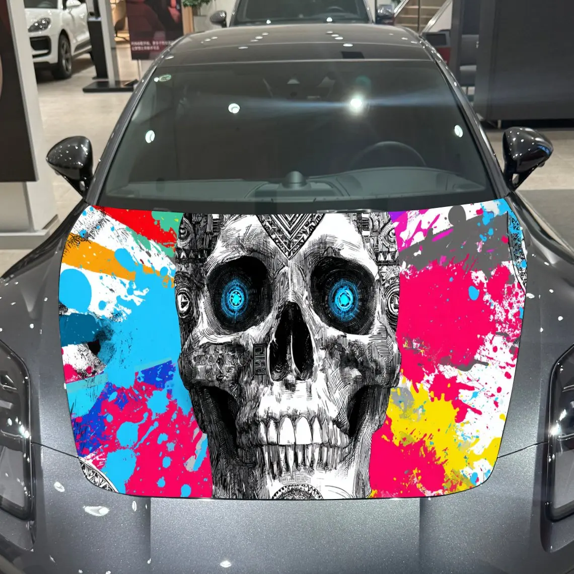 Graffiti Sugar Skull Colorful Adventure PVC Car Engine Hood Vinyl Wraps, Self-Adhesive Waterproof Car Hood Decal Sticker, Car De
Graffiti Sugar Skull Colorful Adventure PVC Car Engine Hood Vinyl Wraps, Self-Adhesive Waterproof Car Hood Decal Sticker, Car De