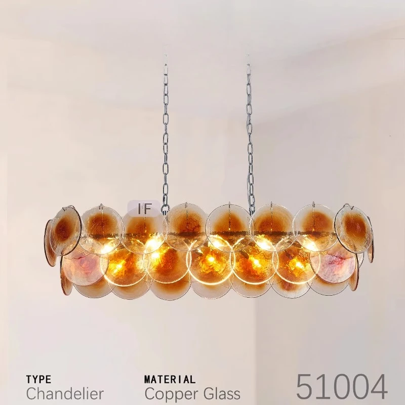 Restaurant designer light luxury round glass chandelier simple dining room bar light
Restaurant designer light luxury round glass chandelier simple dining room bar light